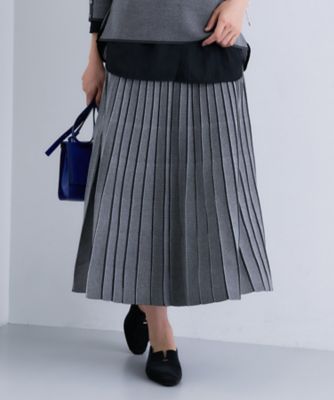 ＜INDIVI (Women)＞【洗える／ＳＥＴＵＰ可能】ジャカードニット　プリーツスカート（２００２５４６０２９）