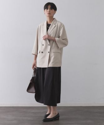 リネンライクダブルジャケット【洗える】（2002546041