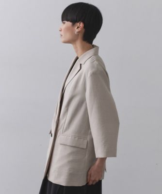 リネンライクダブルジャケット【洗える】（2002546041