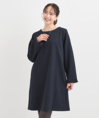 身体のラインをきれいにカバー Aラインチュニックワンピース
