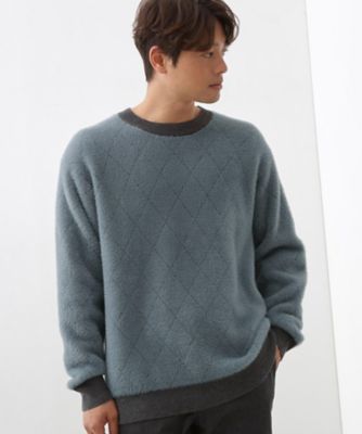 THE SHOP TK (Men)/ザ ショップ ティーケー 配色シャギーニット ユニセックスでおすすめ!(2002546126) アオ297 トップス【三越伊勢丹/公式】