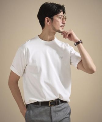 ワンストローク刺繍 半袖 Tシャツ（2002546137） | TAKEO