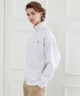 LIMITED】ワンポイント刺繍ハーフジップスウェット トレーナー