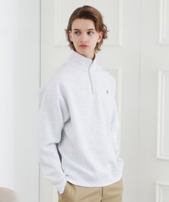 LIMITED】ワンポイント刺繍ハーフジップスウェット トレーナー