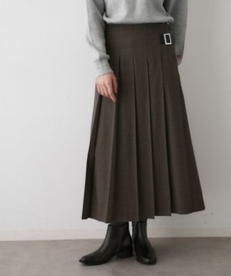 洗える】ワイドプリーツスカート（2002546255