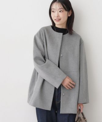 ＜Dessin (Women)＞ウール混クルーネックコート（２００２５４６２６１）