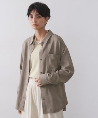 OPAQUE.CLIP (Women)/オペークドットクリップ スエードライクシャツ(2002546356) チャ042 トップス【三越伊勢丹/公式】