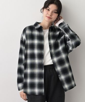 ＜Dessin (Women)＞【洗える】起毛オンブレーチェック柄シャツ（２００２５４６７３９）