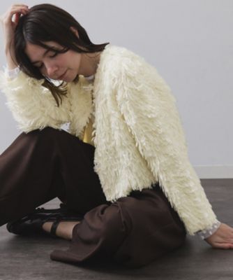 OPAQUE.CLIP (Women)/オペークドットクリップ ループヤーンニットカーディガン(2002546754) シロ103 トップス【三越伊勢丹/公式】