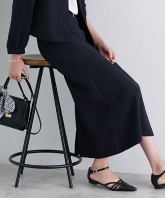 【SALE】INDIVI (Women)/インディヴィ【洗える/UVケア/吸汗速乾】ジョーゼットナロースカート(2002546994) アオ094 ロングスカート【三越伊勢丹/公式】