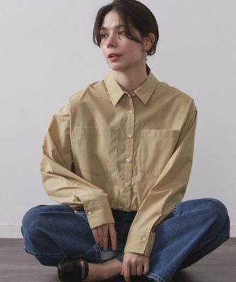 OPAQUE.CLIP (Women)/オペークドットクリップ ドロストヘムショートシャツ(2002547102) ベージュ052 トップス【三越伊勢丹/公式】