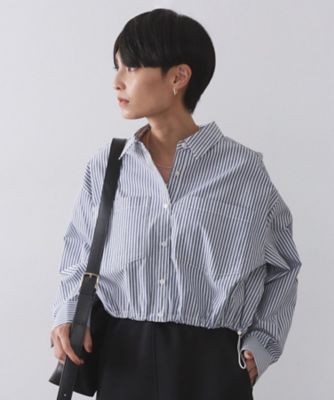 OPAQUE.CLIP (Women)/オペークドットクリップ ドロストヘムショートシャツ(2002547102) アオ394 トップス【三越伊勢丹/公式】