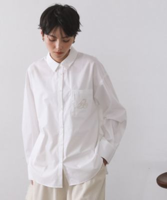ポケット刺繍レギュラーカラーシャツ【洗濯機OK