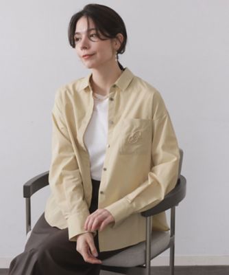 OPAQUE.CLIP (Women)/オペークドットクリップ ポケット刺繍レギュラーカラーシャツ(2002547105) ベージュ052 トップス【三越伊勢丹/公式】