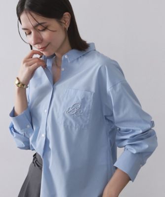 OPAQUE.CLIP (Women)/オペークドットクリップ ポケット刺繍レギュラーカラーシャツ(2002547105) アオ091 トップス【三越伊勢丹/公式】