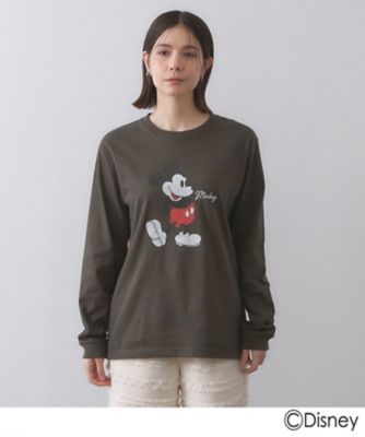 Mickey Mouse】プリントロングTシャツ 