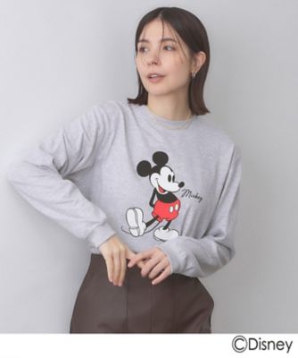 OPAQUE.CLIP (Women)/オペークドットクリップ【Mickey Mouse】プリントロングTシャツ(2002547106) グレー012 トップス【三越伊勢丹/公式】