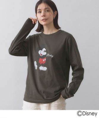 OPAQUE.CLIP (Women)/オペークドットクリップ【Mickey Mouse】プリントロングTシャツ(2002547106) グレー014 トップス【三越伊勢丹/公式】