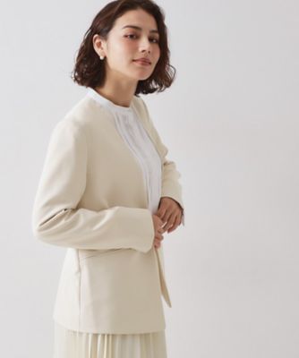 ≪通勤・セレモニー／セットアップ対応≫ Vネックジャケット／ダブル