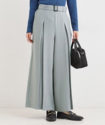 ＜SHOO LA RUE (Women)＞【着丈選べる】ベルト付きワイドパンツ（２００２５４７１１９）