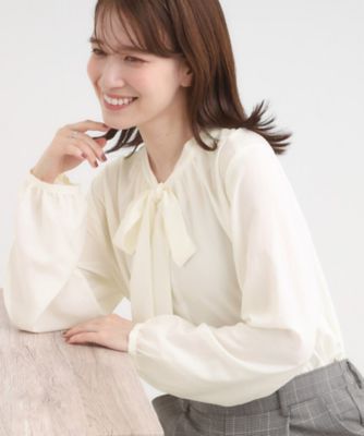 ＜SHOO LA RUE (Women)＞リボンブラウス（２００２５４７１２０）
