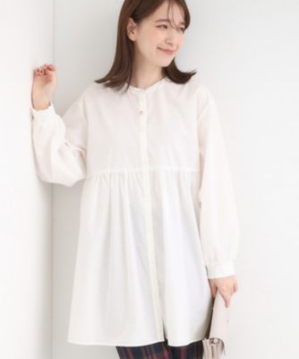 ENFOLD SOMELOS ギャザー チュニック シャツ ホワイト L ENFOLD SOMELOS ギャザー チュニック シャツ ホワイト L 新作