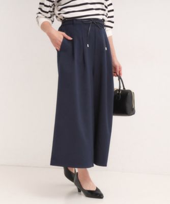 S－LL／2点セット】脚のラインを拾いにくい ベルト付きタックス