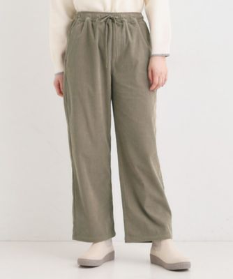 S－LL／洗濯機可／裏起毛】あったかコーデュロイ ワイドパンツ