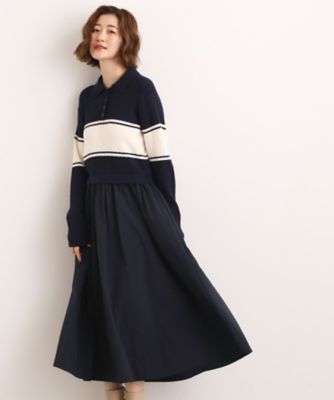 ポロニットドッキングフレアワンピース（2002547229