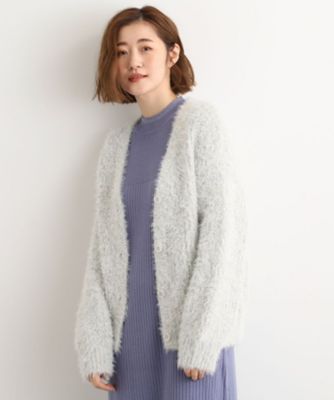 ＜GROVE (Women)＞オーバーサイズフェザーカーディガン（２００２５４７３０７）