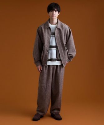 ツイードワイドパンツ 【洗濯機OK／セットアップ可