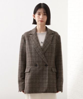 洗えるアウター】ヘリンボーン＆チェック柄ジャケット