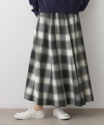 ＜Dessin (Women)＞【洗える・ウエストゴム】チェック柄フレアスカート（２００２５４７５８７）