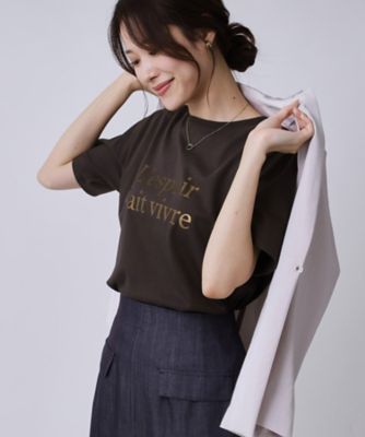 手洗い可／日本製／箔プリント】ロゴTシャツ