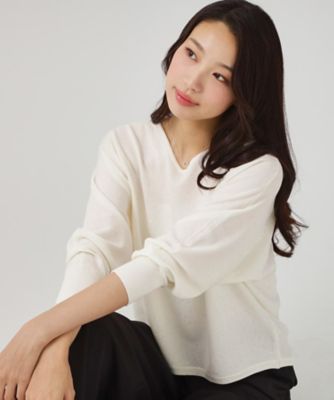 ＜COUP DE CHANCE (Women)＞【手洗い可】スパンコール入りニットトップス（２００２５４７６２０）
