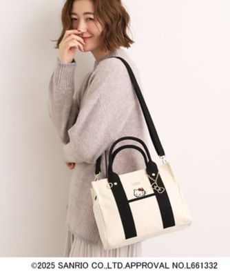 ＜GROVE (Women)＞【ハローキティ】Ｌｅｅ別注ポケット刺繍スクエアトート（２００２５４７６４７）