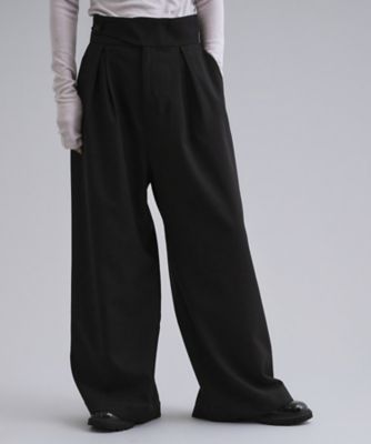 ＜OPAQUE.CLIP (Women)＞【ｅｓ】ハイウエストタックワイドパンツ【洗濯機洗い可】（２００２５４７６５９）