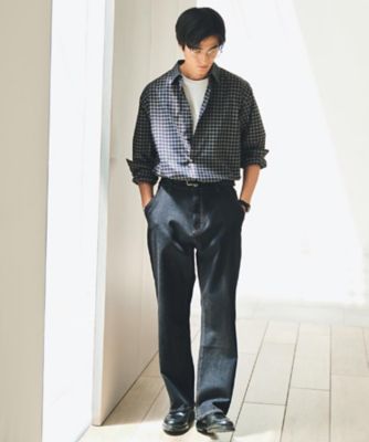 チェック＆ストライプ アソート長袖シャツ【洗濯機OK