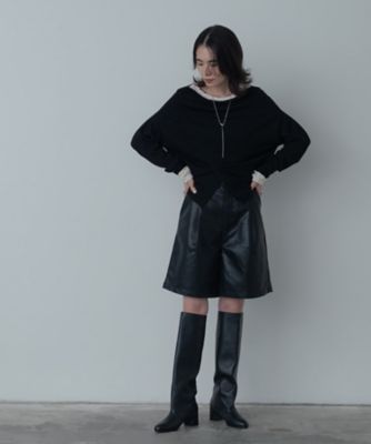 レザー調ハーフパンツ（2002547800） | GALLEST (Women