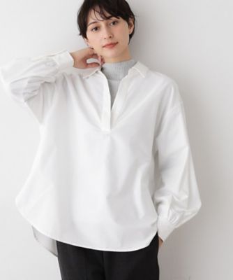 BOGEYLOUNGE　袖ラインスキッパーシャツ CLEL シャツ 「CLEL」Herringbone TR Side Lace Skipper Shirt