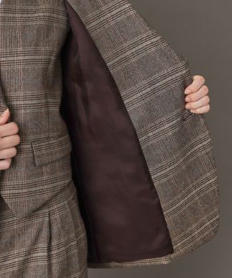 【美品】イザイア　グレンチェック　ジャケット46 グレンチェック ジャケット レディース秋[品番：II000009167