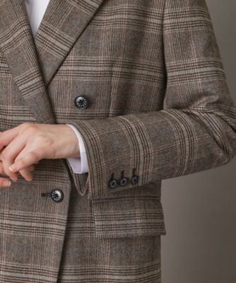 【美品】イザイア　グレンチェック　ジャケット46 サキソニーグレンチェックジャケット（2002547929