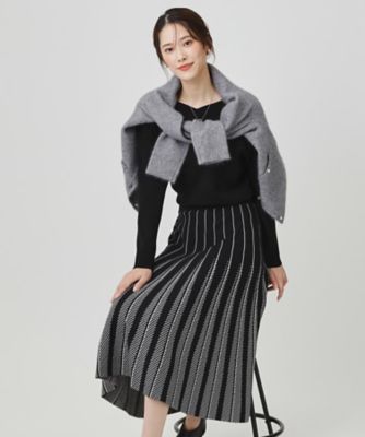 イッセイミヤケ【me】綿×ポリエステル手洗い可薄手フレアスカート イッセイミヤケ【me】綿×ポリエステル手洗い可薄手フレア