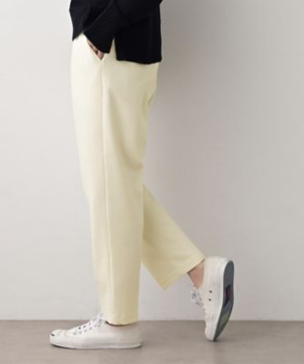 ウエストゴム／裏地付き】コンフォートテーパードパンツ