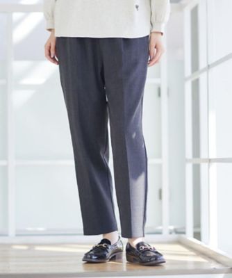 ウエストゴム／裏地付き】コンフォートテーパードパンツ