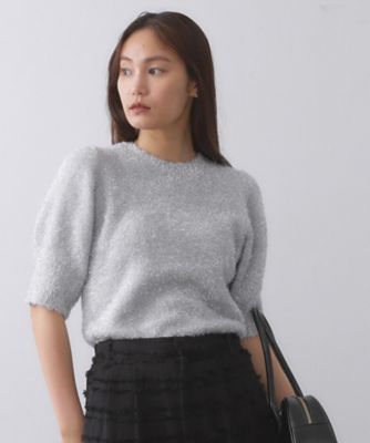 【SALE】OPAQUE.CLIP (Women)/オペークドットクリップ キラキラボリュームスリーブニット(2002548386) グレー612 トップス【三越伊勢丹/公式】