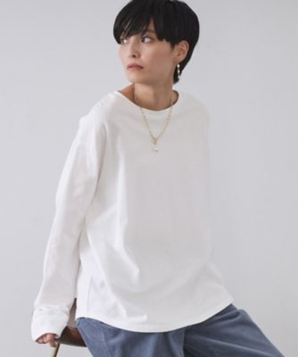 OPAQUE.CLIP (Women)/オペークドットクリップ リラクシーロングTシャツ(2002548387) シロ001 トップス【三越伊勢丹/公式】