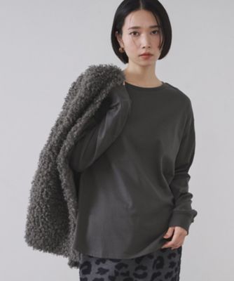 OPAQUE.CLIP (Women)/オペークドットクリップ リラクシーロングTシャツ(2002548387) グレー014 トップス【三越伊勢丹/公式】