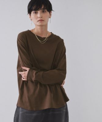 OPAQUE.CLIP (Women)/オペークドットクリップ リラクシーロングTシャツ(2002548387) チャ044 トップス【三越伊勢丹/公式】