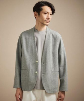 抗菌防臭】バーズアイメッシュノーカラージャケット